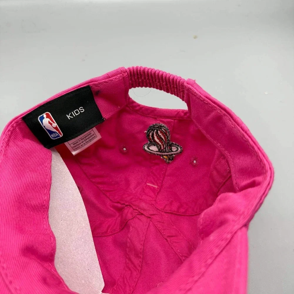 Miami Heat Hat Kids Infant Pink NBA Stretch‎ Strap Back Cap New